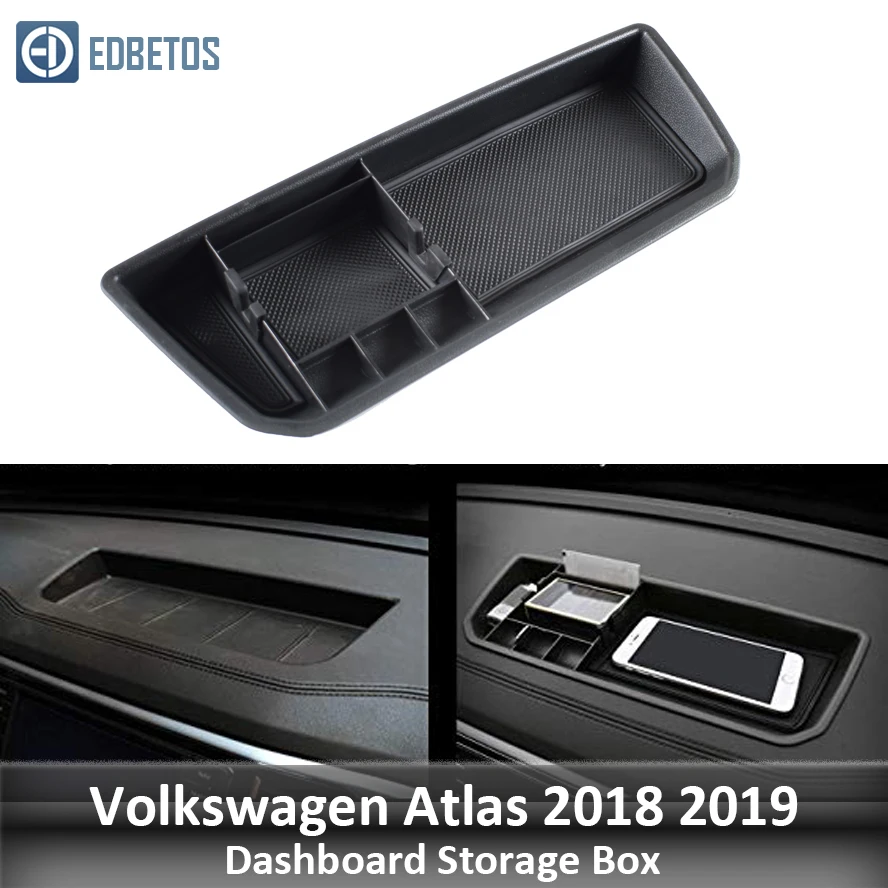 Teramont ящик для хранения приборной панели, органайзер для Volkswagen Atlas, внутренний держатель для телефона, лоток для центральной консоли