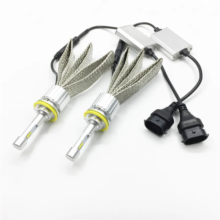 Авто-Стайлинг H11 H8 H9 светодиодный фар автомобиля 96 W 11520LM Headbulbs комплект трансформирующихся ламп Авто Передняя лампочка для фар Все в одном