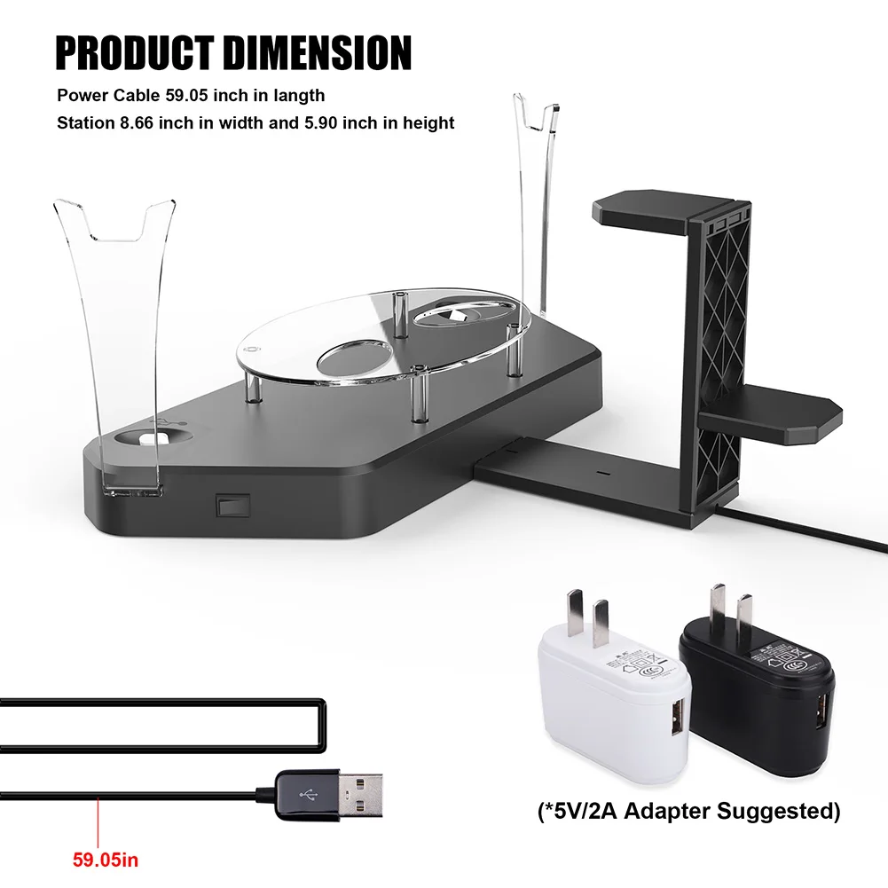 

Controller Charger Dual Charging 2 in 1 Magnetic Stand for HTC VIVE NK-Shopping