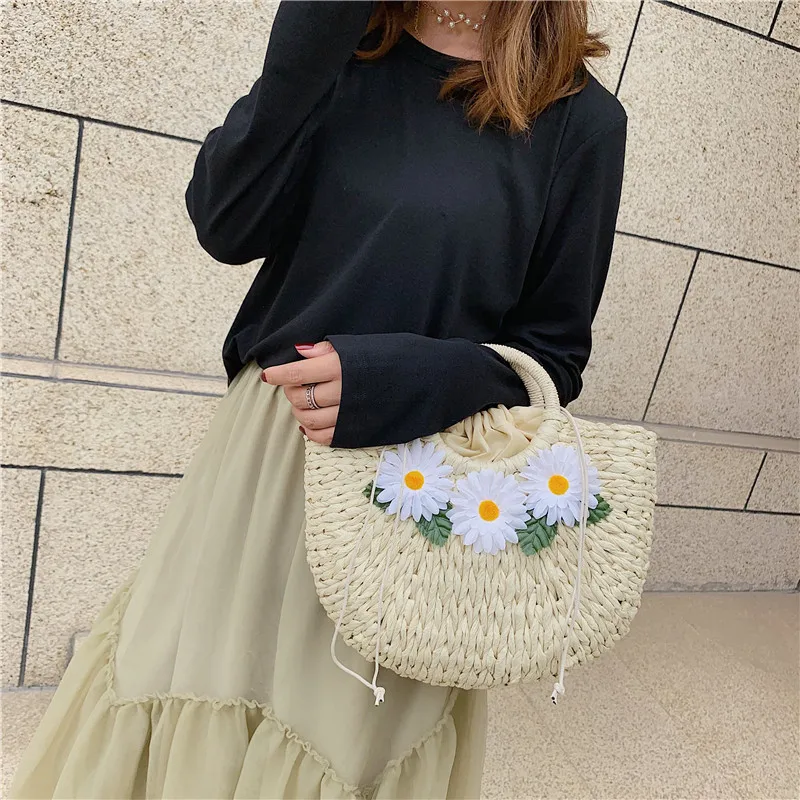 2019 летняя плетеная Сумка из ротанга ручной работы тканые соломенные сумки для