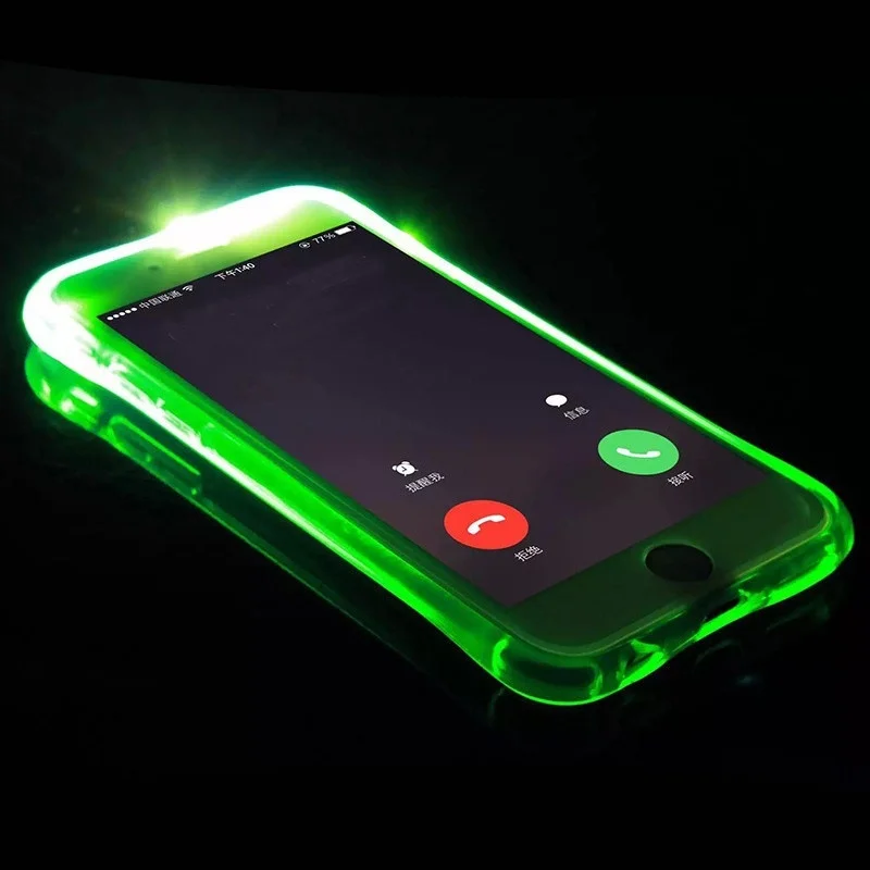 2017 Роскошный Новый Мягкий ТПУ СВЕТОДИОДНОЙ Вспышкой Света До Напомнить Входящий