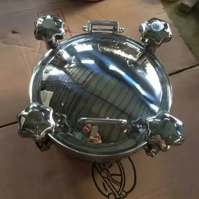 Sanitary 200mm Round Pressure Tank Manhole Cover Stainless Steel EPDM/SILICON | Flanges