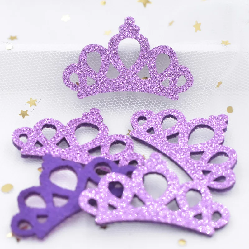 20 шт. блестящие нашивки с короной кожаные аппликации для рукоделия одежда сделай