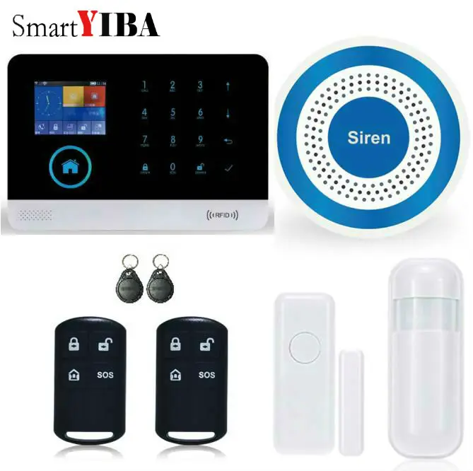 Система охранной сигнализации SmartYIBA Беспроводная GSM сигнализация с Wi Fi GPRS SMS