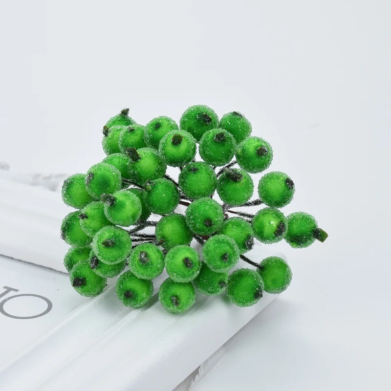 green 20 шт/40 голова поддельные искусственные цветы «сделай сам» дома Рождество год Свадебные украшения подарки помпоны флористика гортензия - Цвет: green
