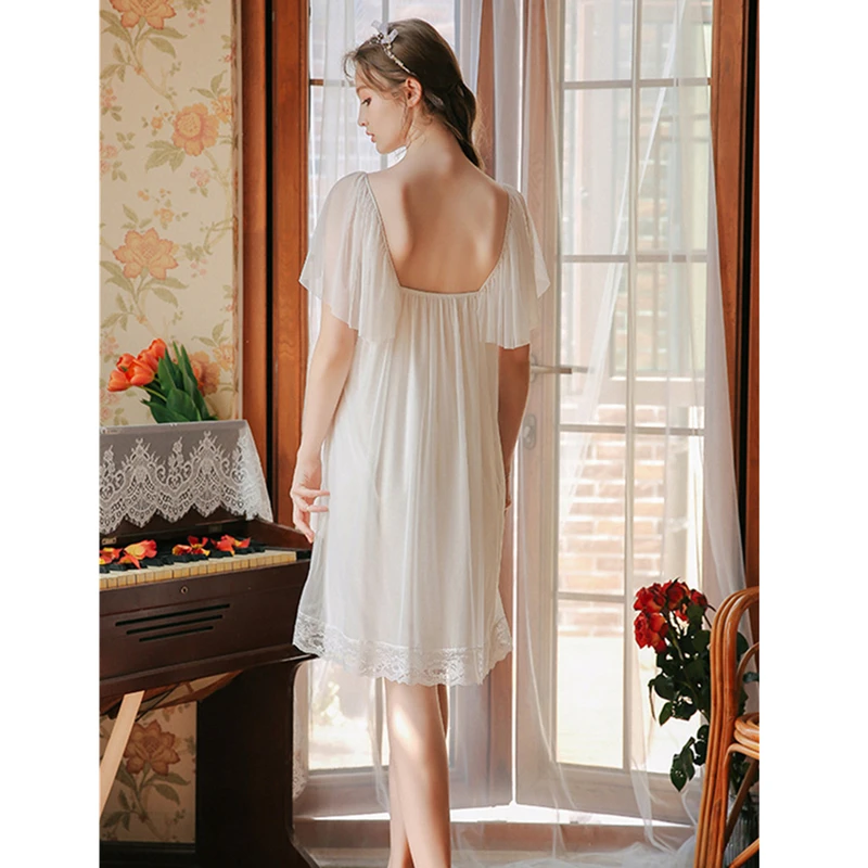 Ночная рубашка в стиле ретро винтажная ночная с хлопковой подкладкой 2020 | Женская