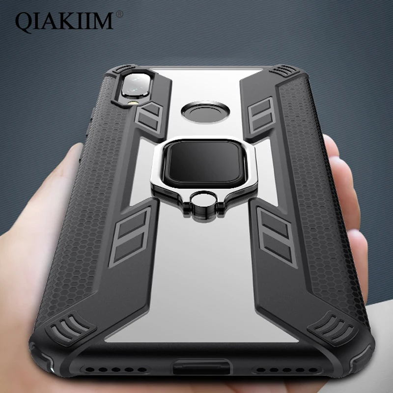 Чехол с откидной ножкой-кольцом на палец для Xiaomi 8 Lite Redmi 7 Note Pro мягкий