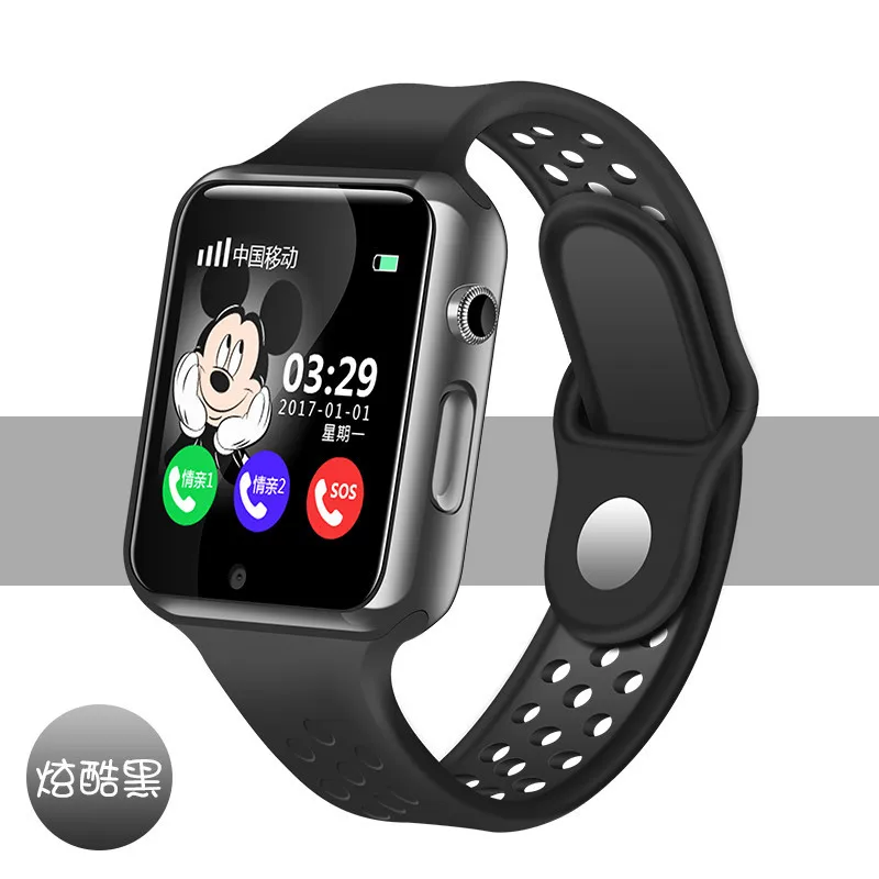 G98 gps Bluetooth Смарт-часы для детей мальчик девочка Apple Android телефон Поддержка SIM/TF набор вызова и Push Сообщение Водонепроницаемый - Цвет: Черный