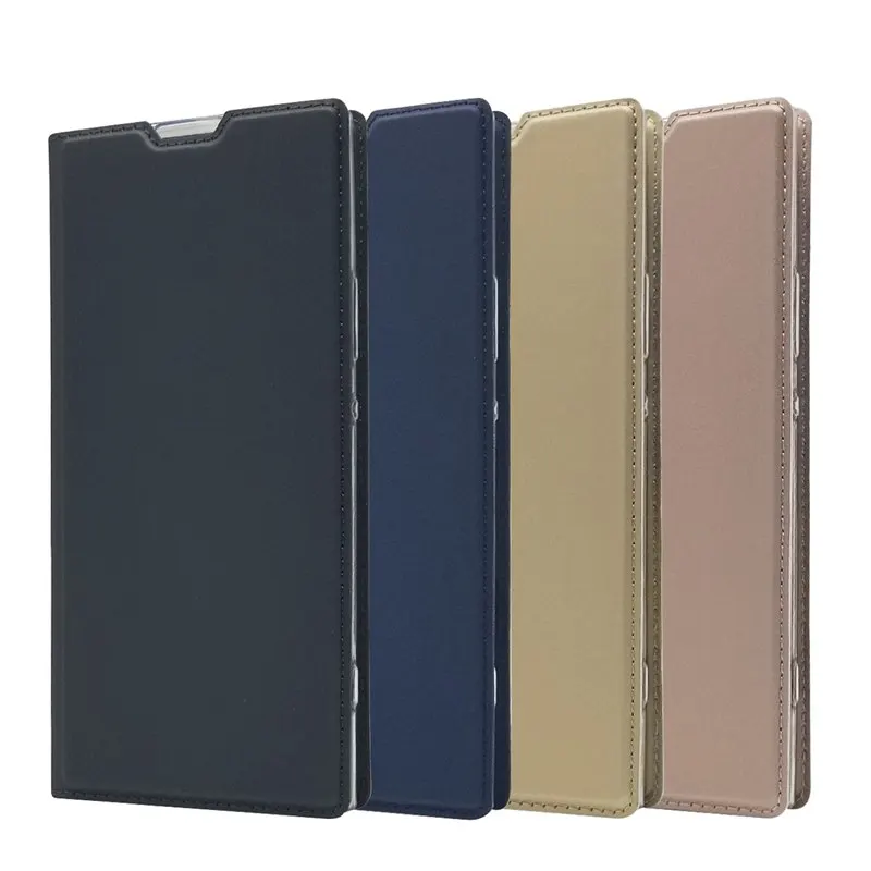 Тонкий магнитный чехол для Sony Xperia XA2 Plus XA1 ультратонкий флип из искусственной кожи