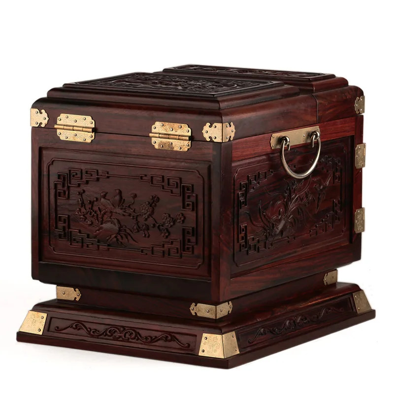 home decor Rosewood rosewood wooden jewelry box carved wood wedding oversized mirror with lock | Дом и сад