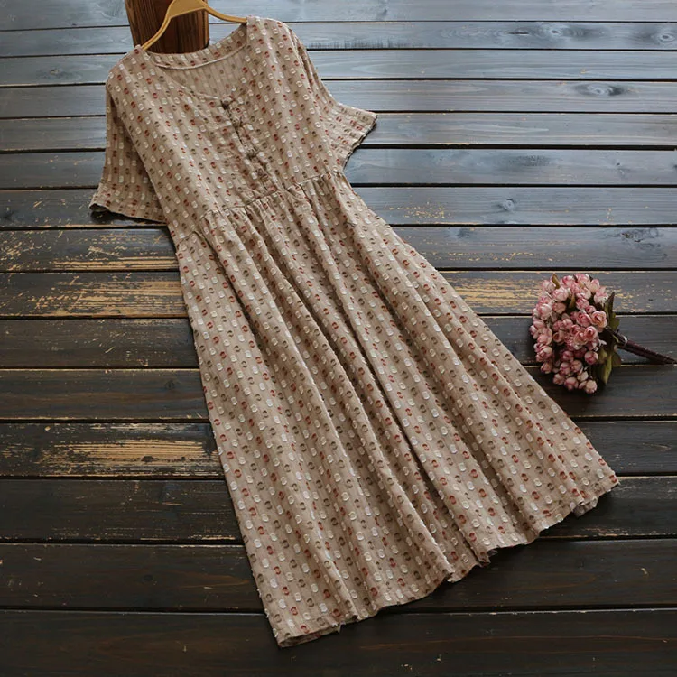 6146 новые летние женские винтажные Хлопковые Платья с коротким рукавом Mori Girl