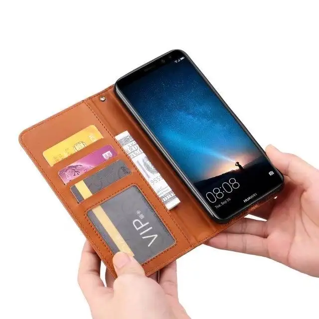 Магнитный чехол из искусственной кожи для Huawei Mate 10 Lite 20 Pro Y9 2018 Y6 Y7 Prime 2019 Nova 3 4