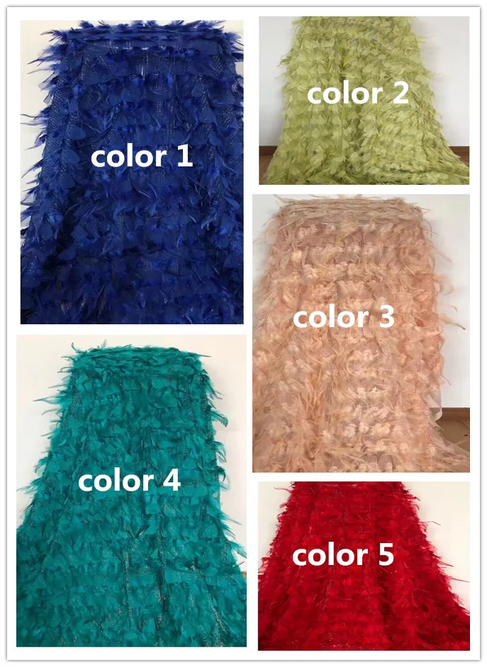 Nice looking feather tulle lace embroidery fabric for wedding dress SYJ-72815 with super quality new arrival | Дом и сад
