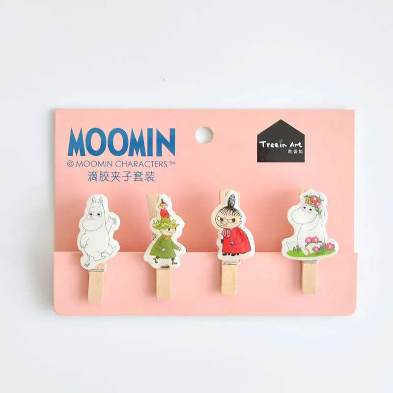 Творческий Moomin серии деревянные фото клип с пеньковой веревкой украшения стены зажим для заметок Свадебные Decoracion De Fiestas Y Eventos