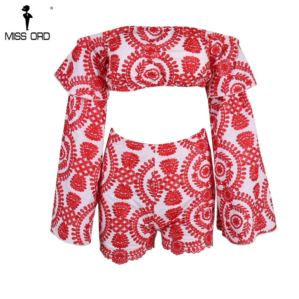 Женский комплект из двух предметов Missord с открытыми плечами и