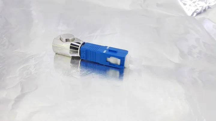 10PCS SC bare fiber adapter ROUND type Silver black  circular SC UPC bare optical fibre ftth coupler OTDR testing free shipping