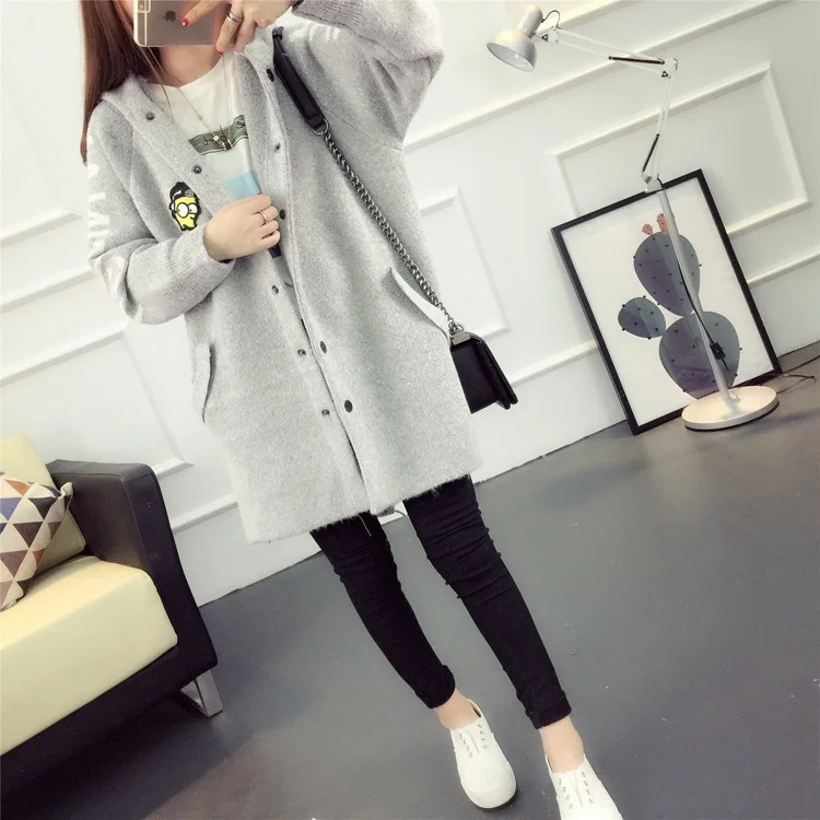 

2021 Cardigans Autumn Cardigans Winter Warm Women Long Sleeve Casual Sweater Knitted Tops