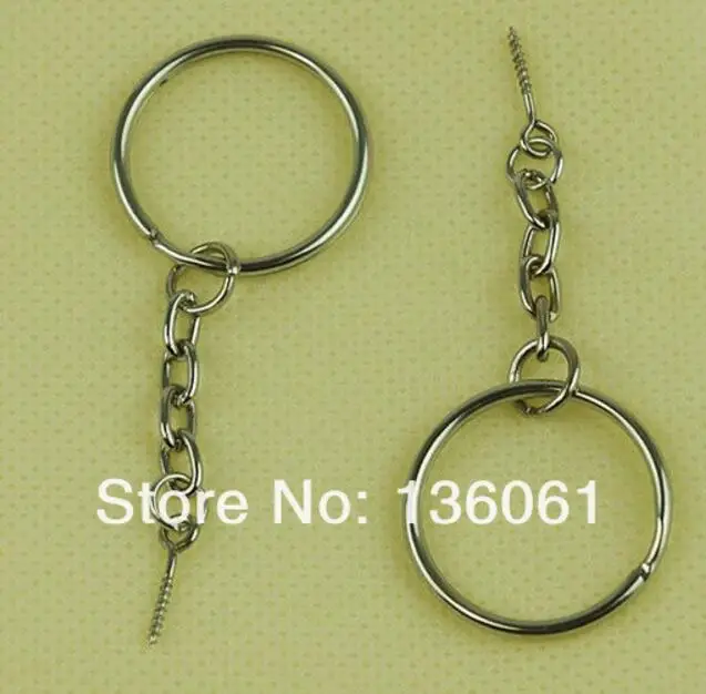 Фото Винтажный серебряный раздельный брелок для ключей/Длинная цепочка с кольцом