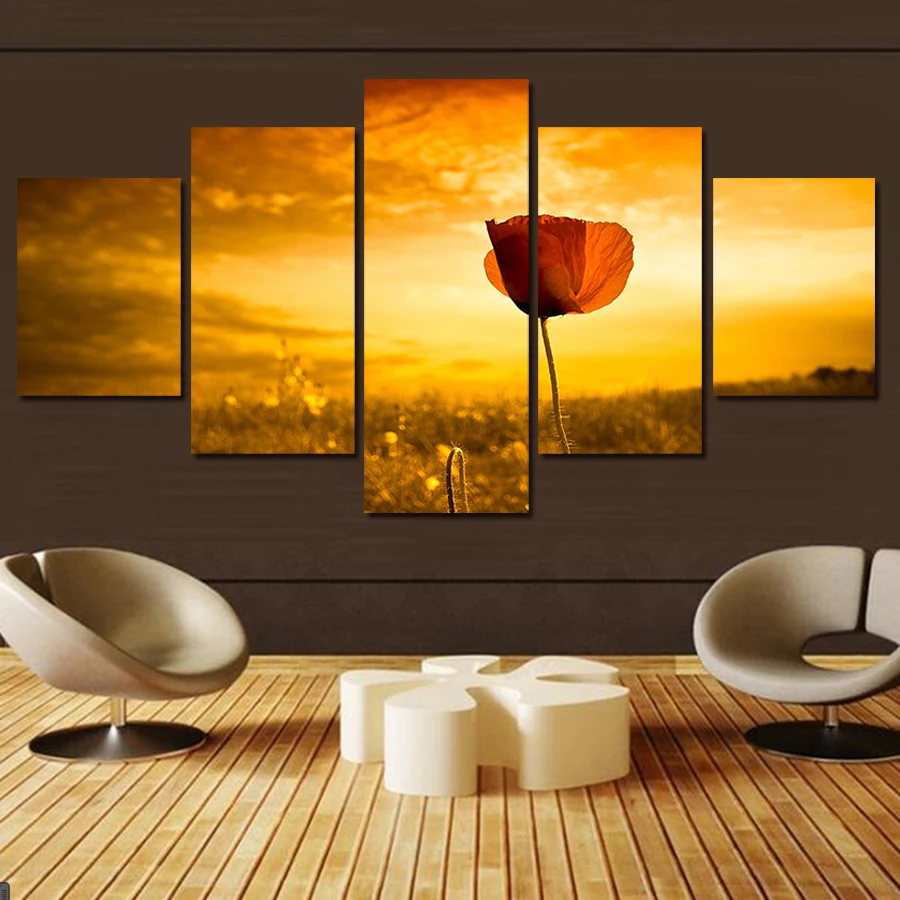 5 шт. Современный Цветочный пейзаж домашний декор холст настенная живопись