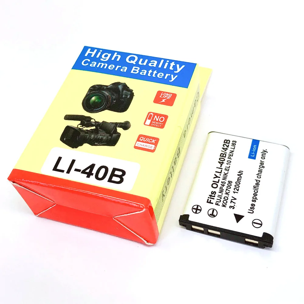 Li 42B Li42B ion аккумулятор 40B D Li63 NP 45 EN EL10 Li108 80 82 KLIC 7006 для Olympus адаптер Pentax Fuji Fujifilm