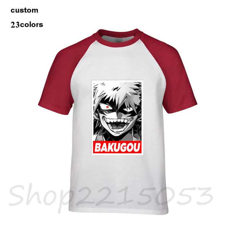 Новинка 2019 года футболка Boku No Hero Academy Мужская с аниме Мой герой Bakugou katsuki Забавные