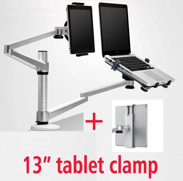 with 13inch clamp D-MOUNT OA-9X многофункциональная алюминиевая подставка с двумя ручками, 9 дюймов, 10 дюймов, подставка для ноутбука - Цвет: with 13inch clamp