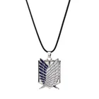 Аниме ювелирные изделия Атака Титанов Мода косплей ожерелье следственный корпус логотип ожерелье с веревкой цепь для женщин и мужчин