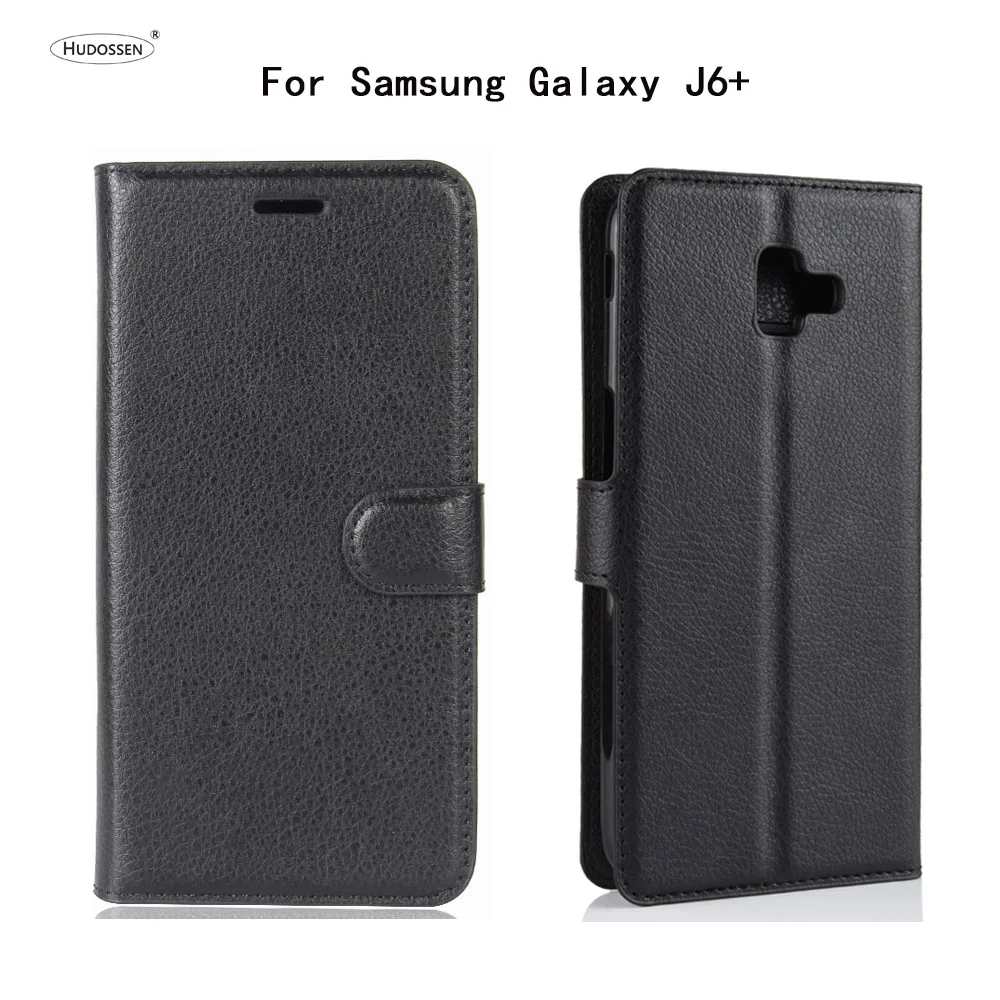 HUDOSSEN для Samsung Galaxy J6 + J610 роскошный флип чехол Обложка на заднюю панель из