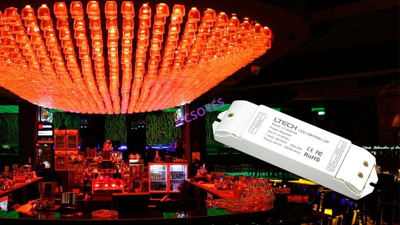LTECH LED controller accept PWM control DC5-24V input 5A*4CH LT-3040-5A CV Led Power Repeater(amplifier) for rgbw/Y/A led strip | Освещение