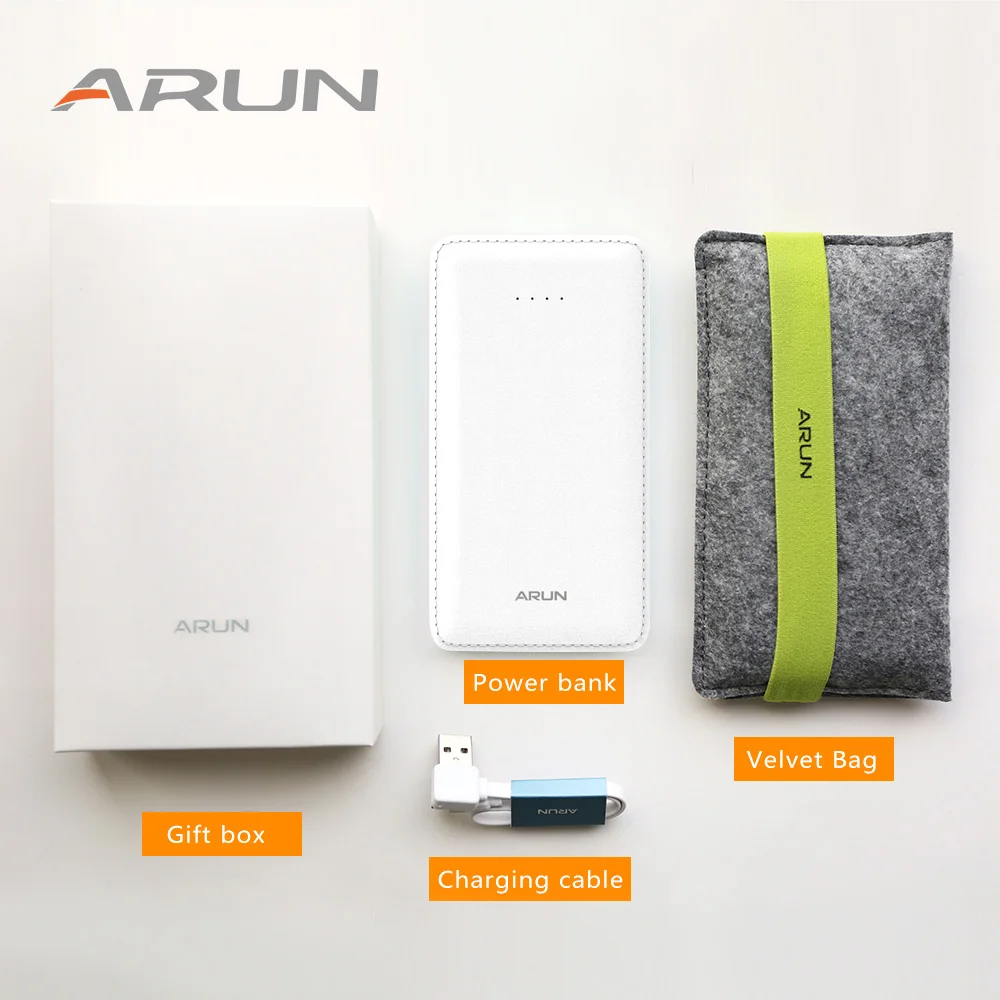 ARUN 10000mah Fast Charger Dual USB Power Bank Colorful Mobile With LED Torch and Indicator for iPhone Tablet Xiaomi HTC etc | Мобильные