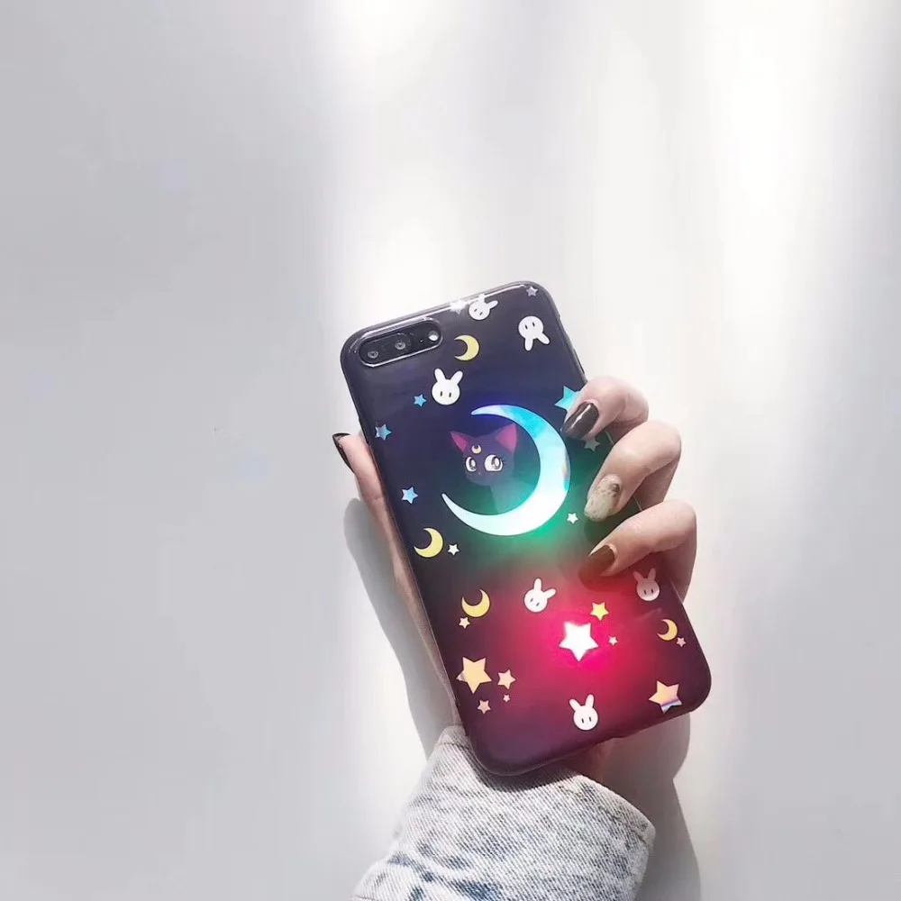 Super Cute Shimmering Powder Laser Starry Sky Luna Cat Rabbit High Quality IMD TPU Case Cover For Iphone6 6S 7 7S 8 6P 7P 8P X |