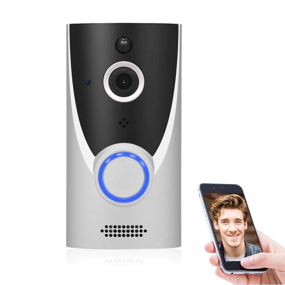 Умный дом WiFi видео дверной звонок 720 P/1080 P HD камера безопасности ночное видение PIR Обнаружение движения беспроводной дверной звонок TF слот для карты