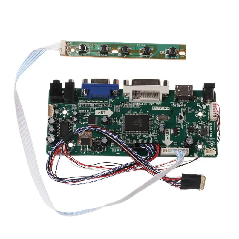 

Controller Board LCD HDMI DVI VGA Audio PC Module Driver DIY Kit 15.6" Display B156XW02 1366X768 1ch 6/8-bit 40 Pin Panel