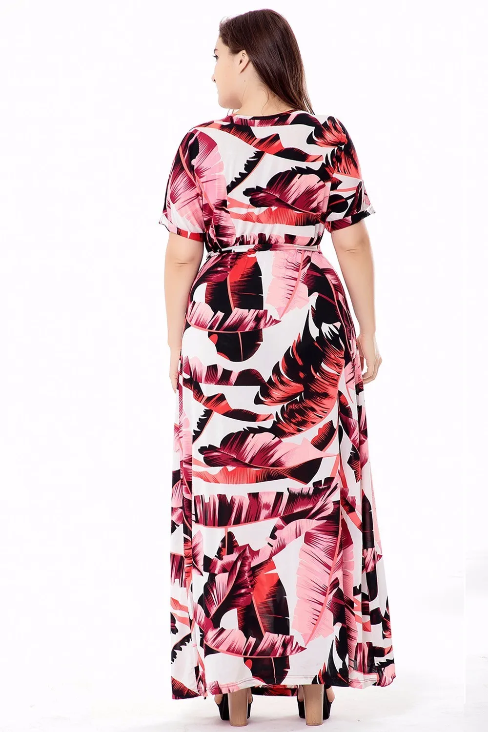 2017 Длинные Новые летние код печати пляжное богемное большой размер платье макси