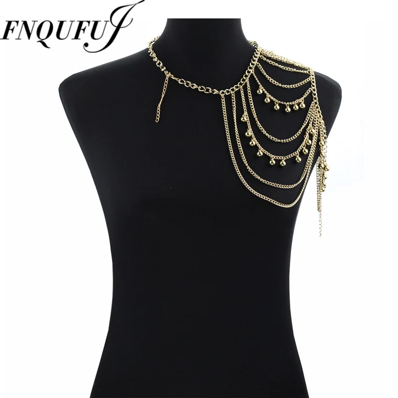 Женское Ожерелье многослойное с цепочкой на плечо 2017 | Украшения и аксессуары