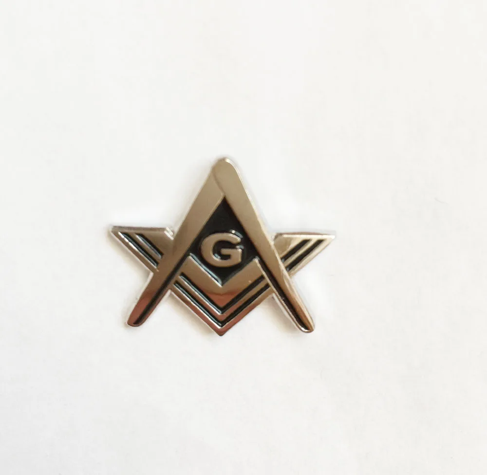 

Бесплатная доставка, 1 шт., масонский хромированный значок на лацкан, эмблема