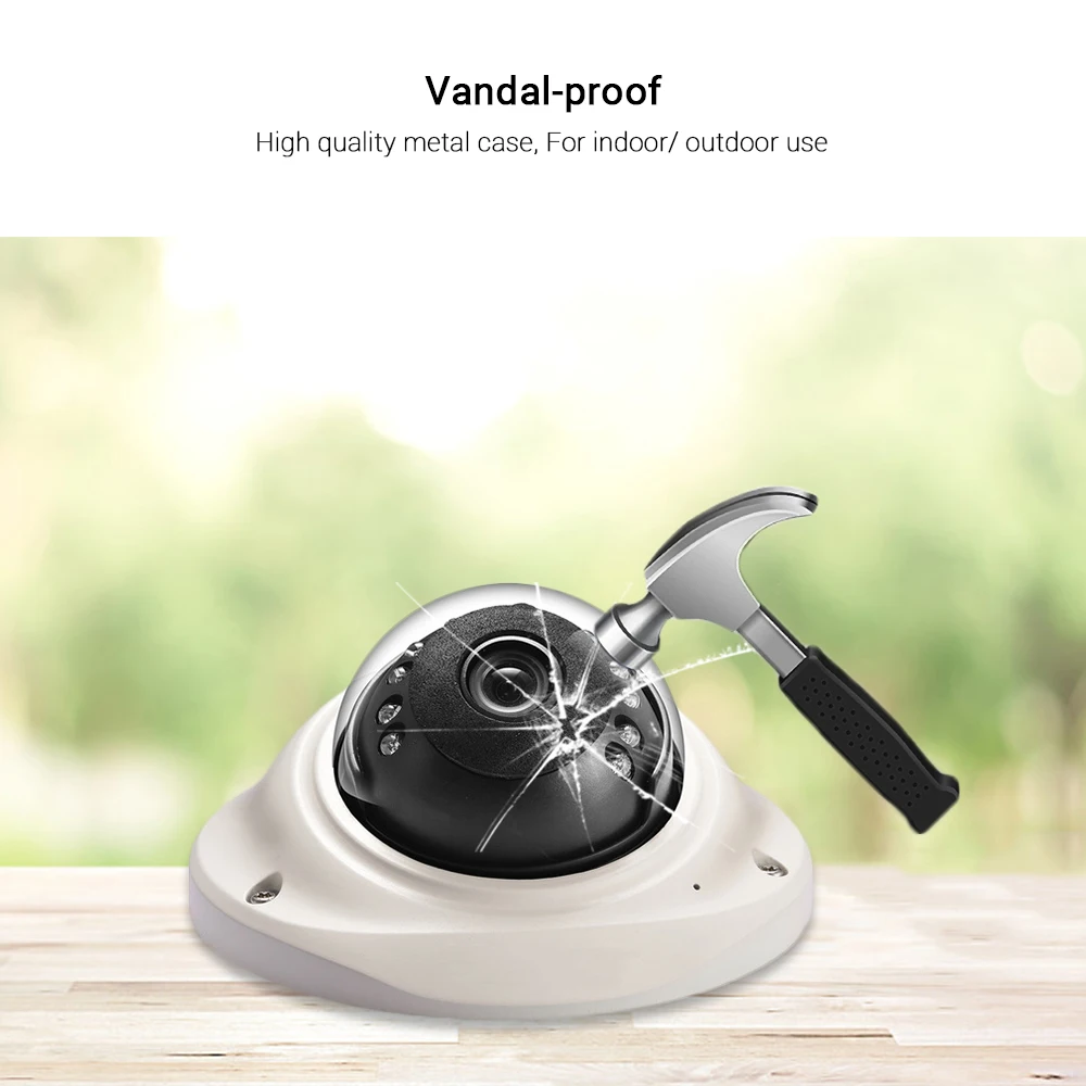 Скидка Ip-камера Hamrolte H.265 SONY IMX307 Senor 1080P, антивандальная купольная камера, Аудиозапись, обнаружение движения, видеокамера ONVIF