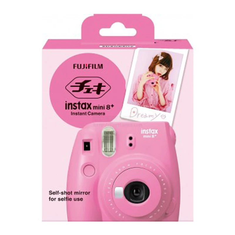 Камера моментальной печати Fujifilm Instax Mini 8 Plus клубника с ручным ремешком Fuji крупным