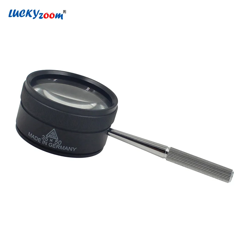 Luckyzoom Ручной Лупа увеличительное стекло лупа очки с оптическими линзами 35X30*35 Лупа Ювелирные изделия Лупа Read Repair