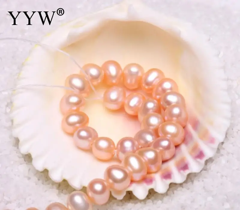 Настоящий натуральный розовый фиолетовый жемчуг бусины для изготовления