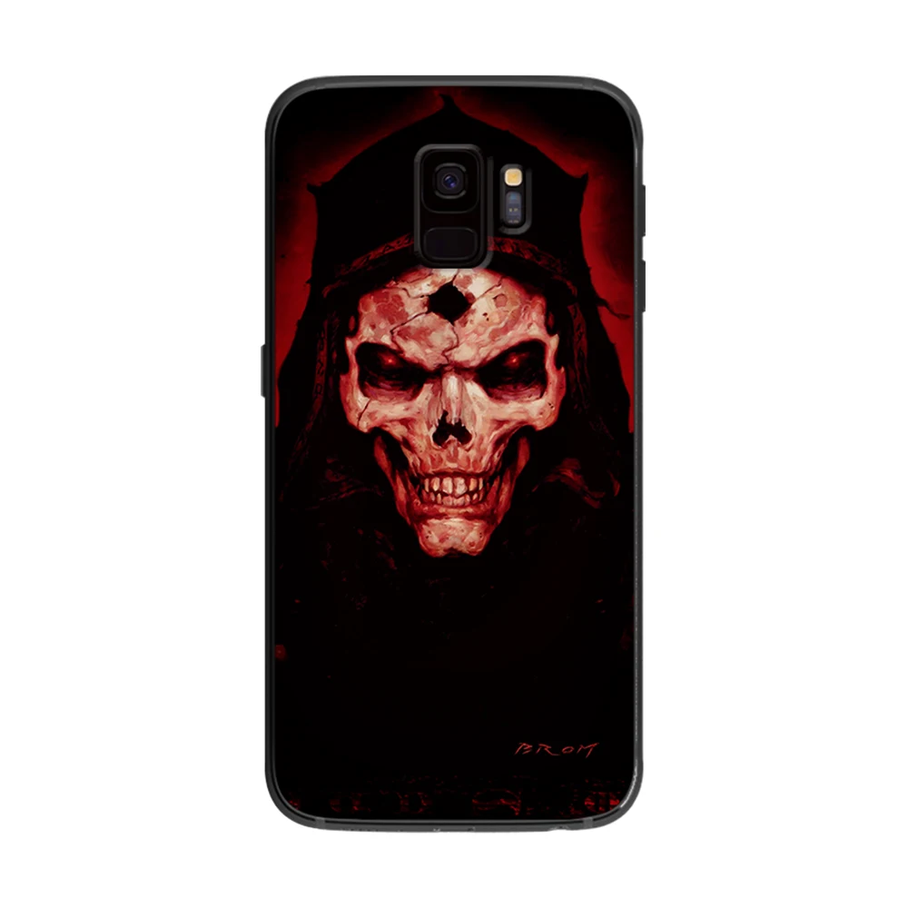 Satanic scary skull для samsung Galaxy A5 A6 A7 A8 A9 2017 чехол телефона Plus M10 M20 M30 силиконовые чехлы |