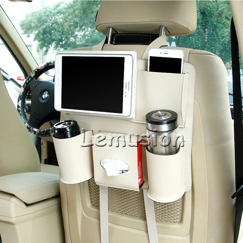 Новинка 1X кожаная автомобильная сумка для хранения на заднее сиденье