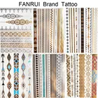 Сексуальный браслет, блестящие металлические временные тату-наклейки, женская рука для боди-арта, золотые металлические флэш-тату, цепочки для девушек, искусственное тату