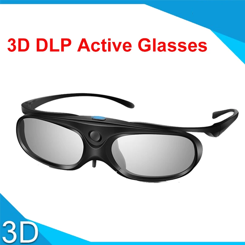Elikliv 3D очки с активным затвором DLP Link зажимом совместимы проецирующими очками для