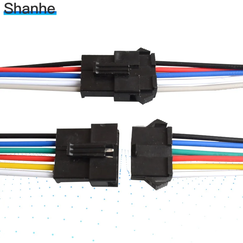 Промо-акция! 5 пар Длинный JST SM 2P 3P 4P 5P 6P штекер провод «Папа-мама» разъем SM2P светодиодный Разъемы
