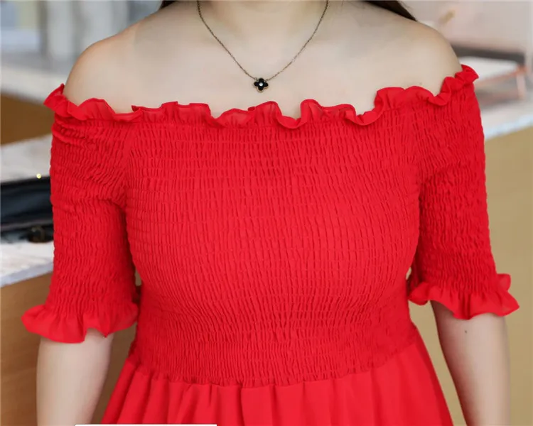 4XL-8XL большой размер шифоновое женское платье летнее с открытыми плечами размера плюс пляжное платье 7XL 8XL элегантное вечернее платье vestidos