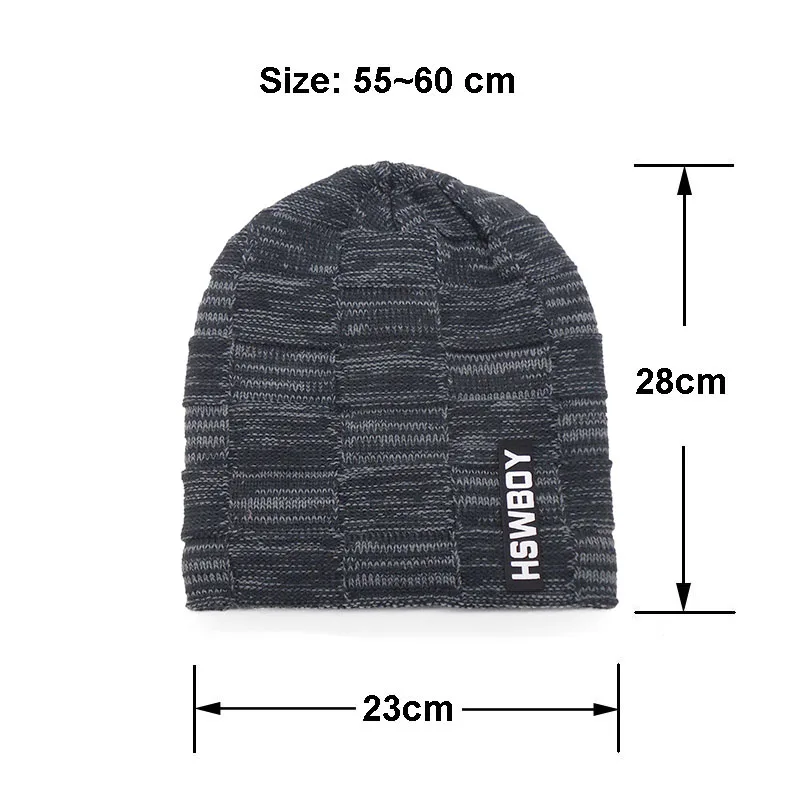 Зимние шапки для мужчин и женщин бини вязаные Gorras Bonnet in Riga Velvet Black Повседневная