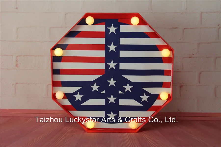 12 светодио дный LED Marquee знак загорается Винтаж пластик ночник настенные