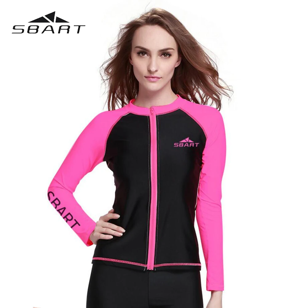 SBART женский костюм для плавания с длинным рукавом серфинга|rash guard swimming|woman rashwomens rash