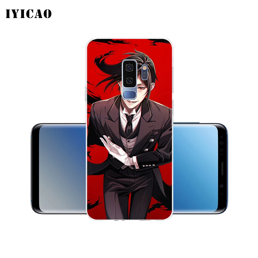 IYICAO Черный Дворецкий Мягкий силиконовый чехол для телефона Samsung Galaxy S10e S10 S9 S8 Plus S7